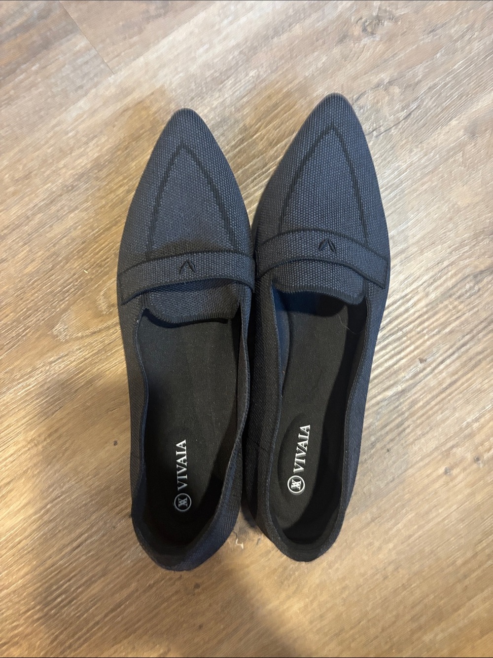 VIVAIA Women's Black Pointed Knit Loafers Size 11 US
